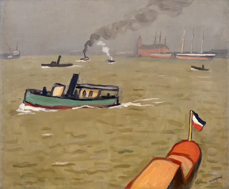 Vedette in Hamburg av Albert Marquet
