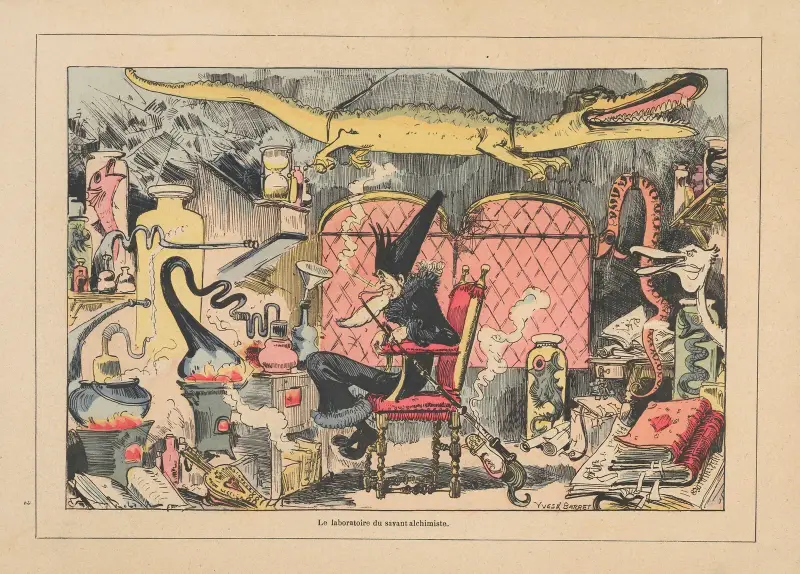 Le laboratoire du savant alchimiste av Albert Robida