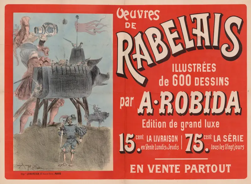 Oeuvres de Rabelais illustrées de 600 dessins par A. Robida av Albert Robida