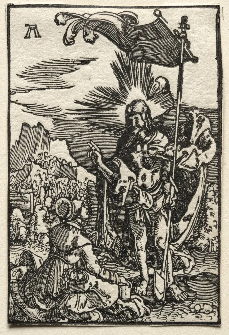 Kristus uppenbarar sig för Maria Magdalena av Albrecht Altdorfer