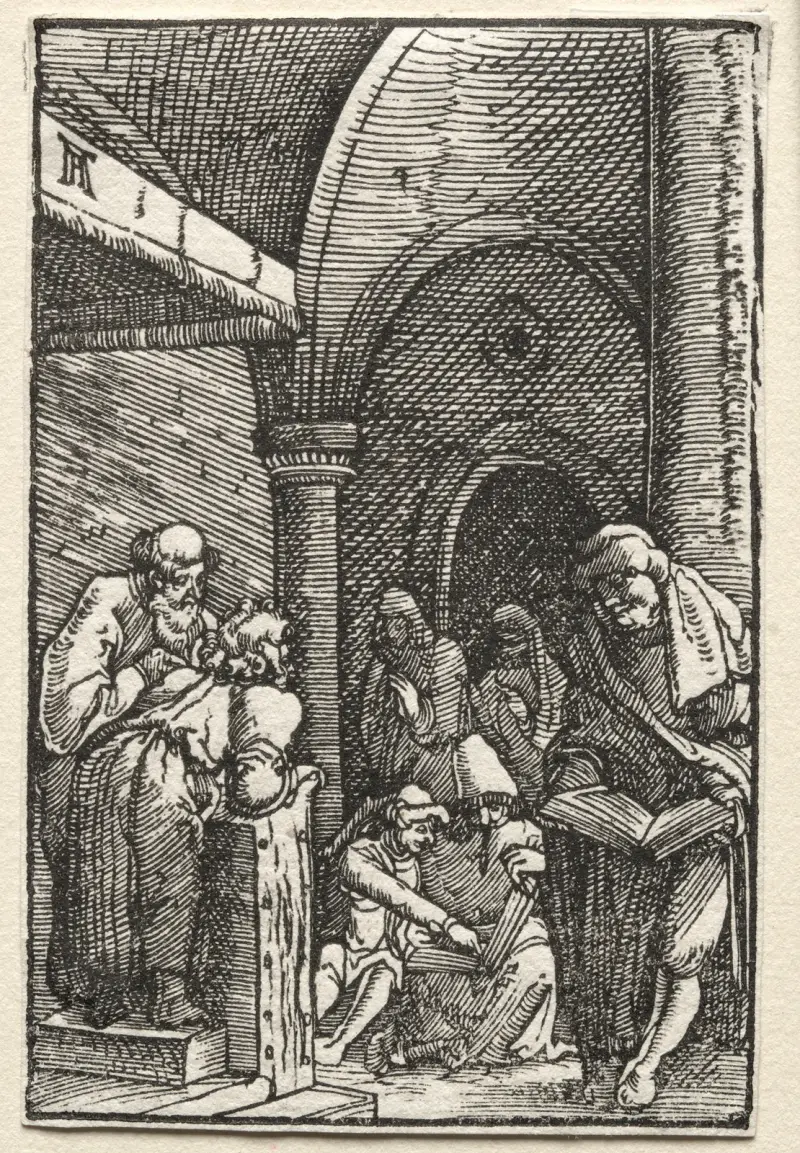 Jesus disputerar med lärarna von Albrecht Altdorfer