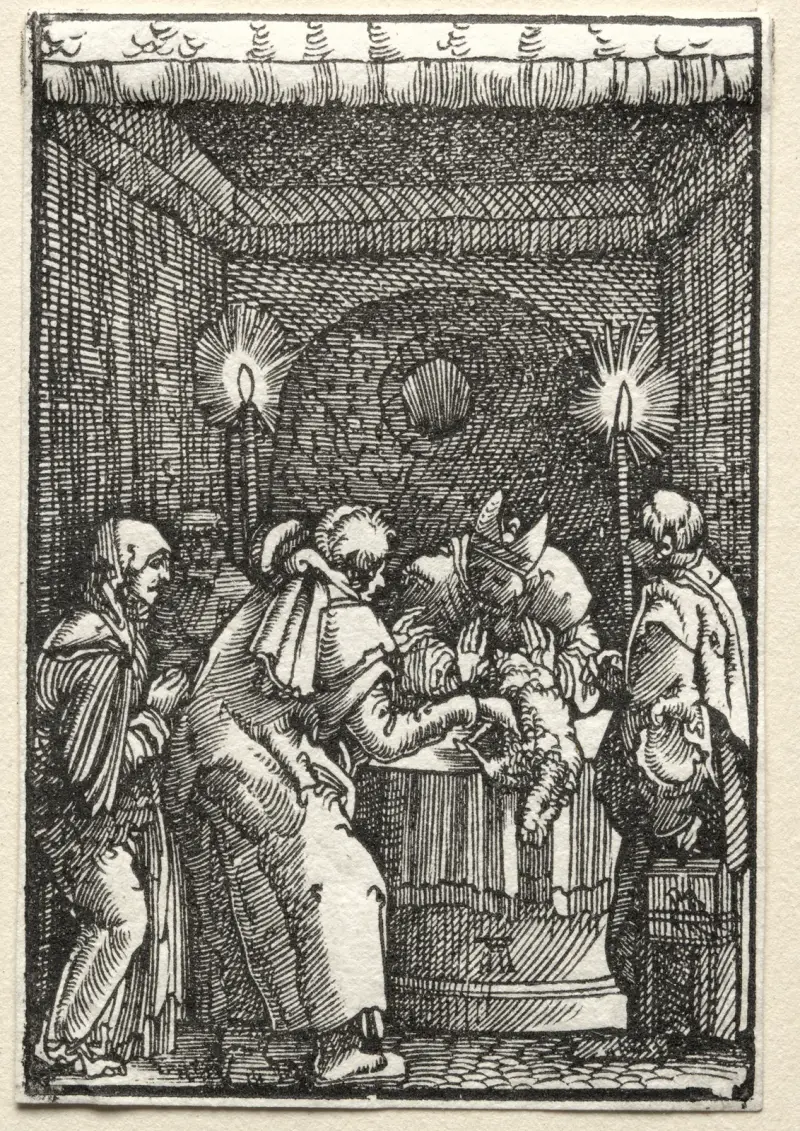 Joachim’s Offering Rejected by the High Priest av Albrecht Altdorfer
