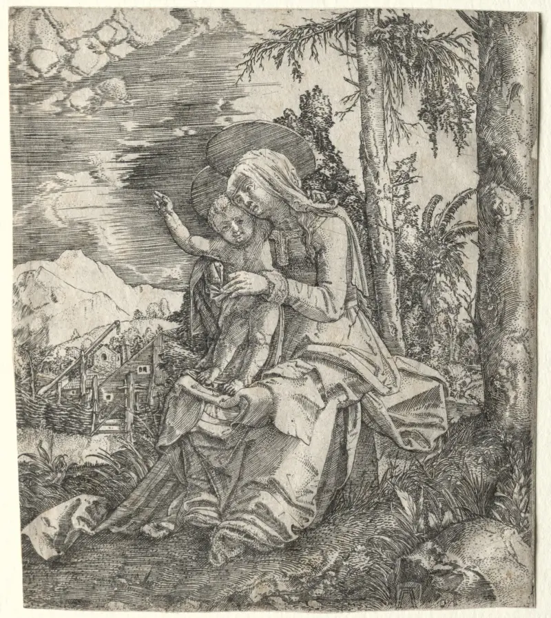 Jungfrun i ett landskap av Albrecht Altdorfer