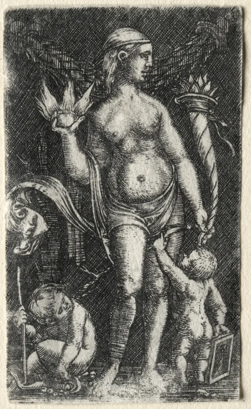 Venus zwischen zwei Amoretten von Albrecht Altdorfer