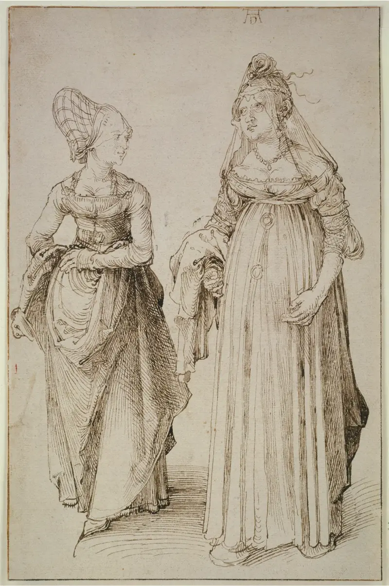 A Lady from Nuremberg and a Lady from Venice av Albrecht Dürer