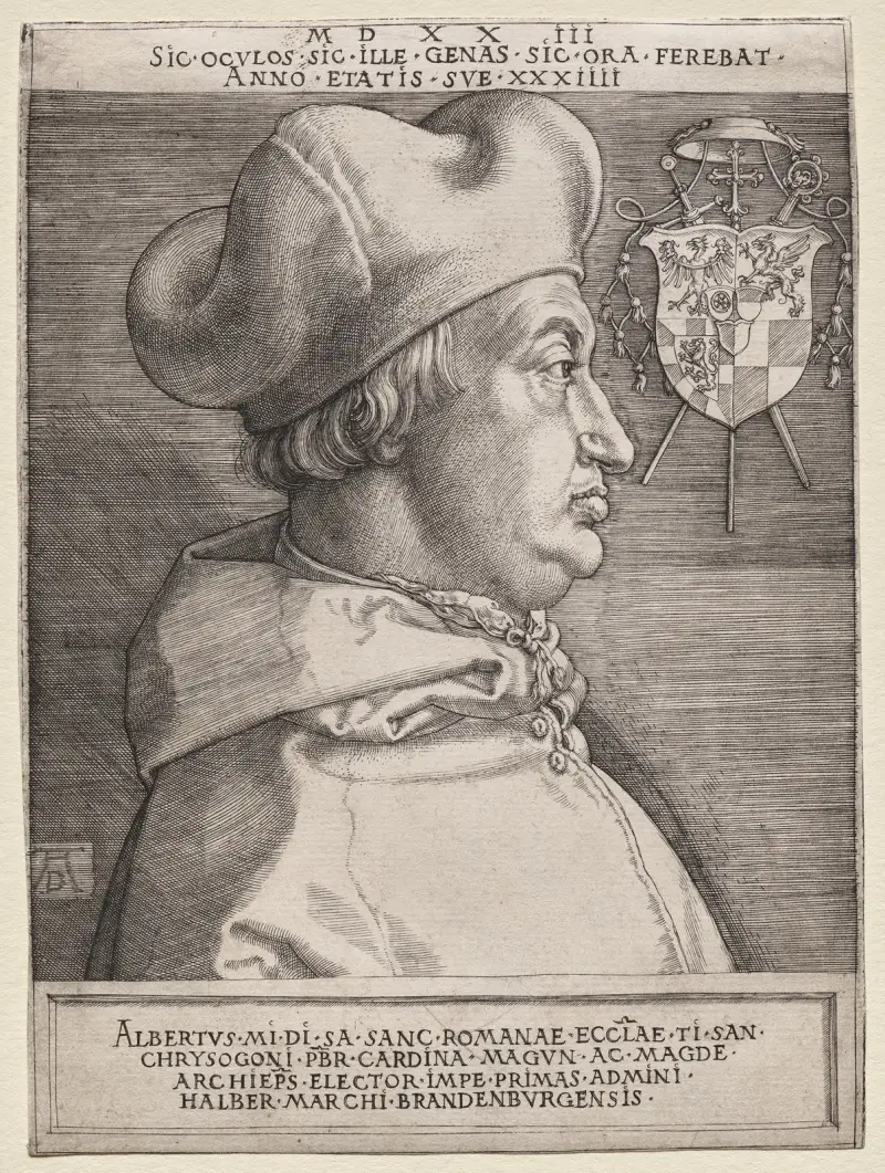 Cardinal Albrecht of Brandenburg, 1523 av Albrecht Dürer