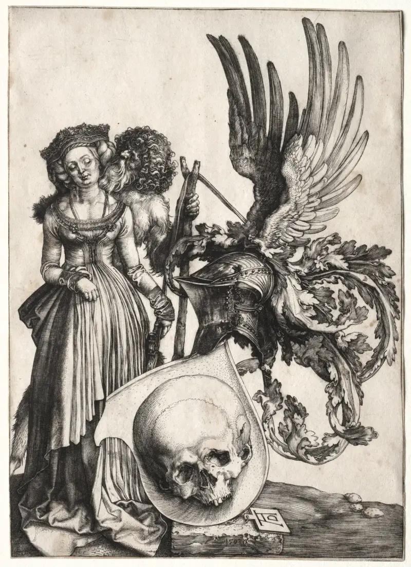 Coat of Arms with a Skull av Albrecht Dürer