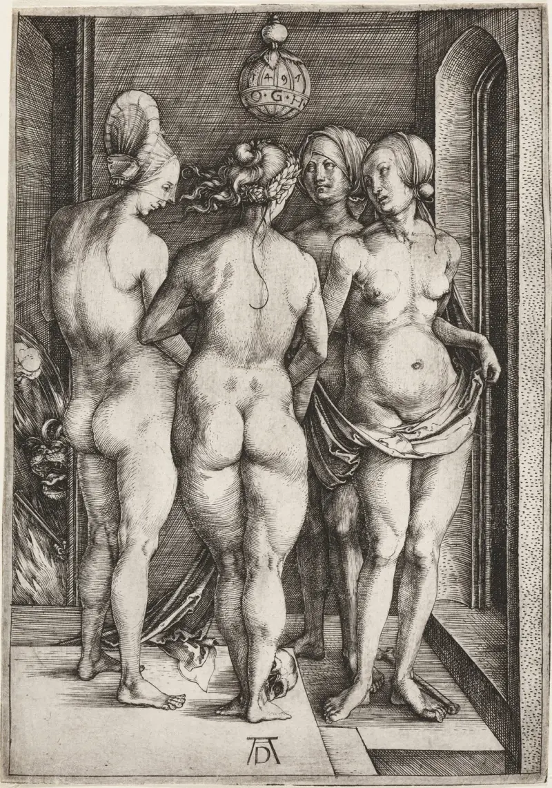 Four Naked Women (The Four Witches) av Albrecht Dürer