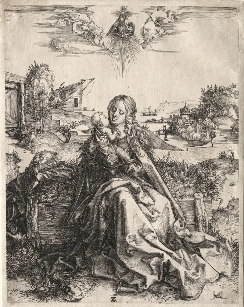 Holy Family with the Butterfly av Albrecht Dürer