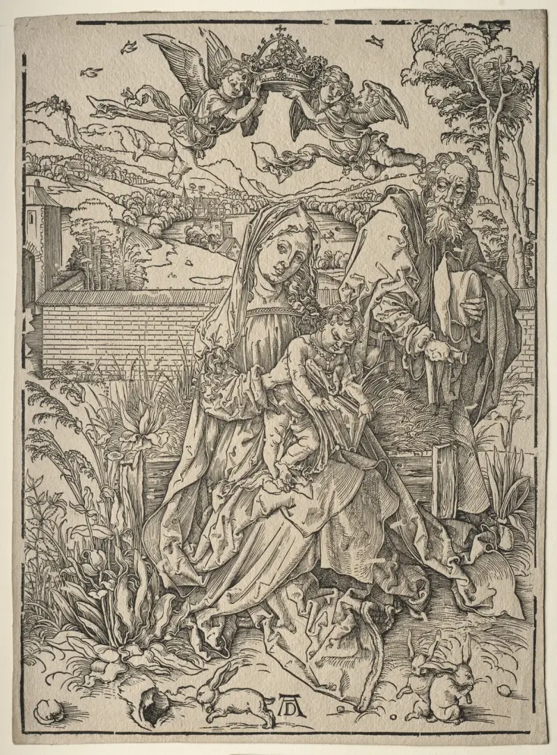 Holy Family with the Three Hares av Albrecht Dürer