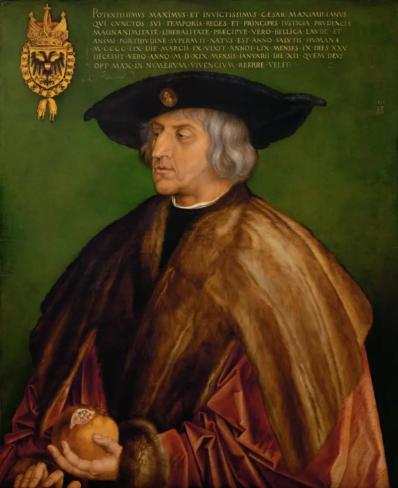 Portrait Of Maximilian I av Albrecht Dürer