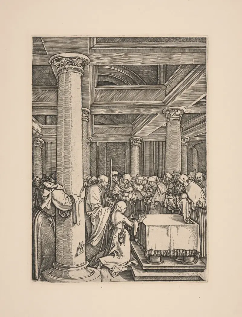 Frambärandet i templet av Albrecht Dürer