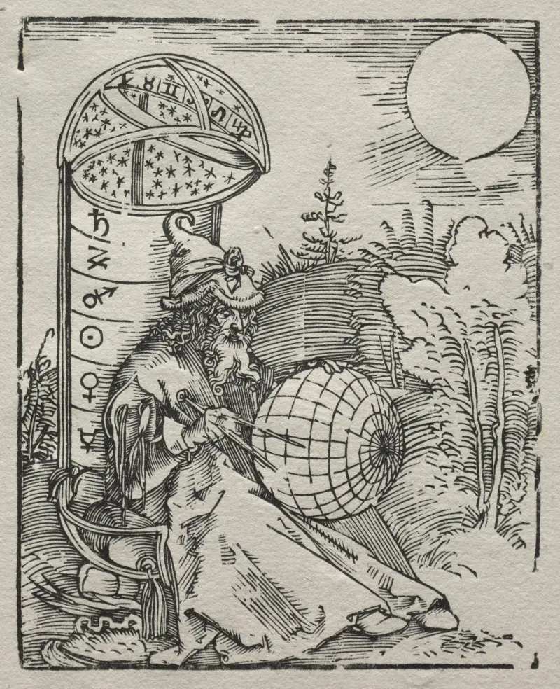 Ptolemaeus mit dem Himmelsglobus av Albrecht Dürer
