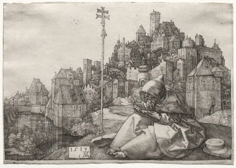 Der heilige Antonius als Leser von Albrecht Dürer