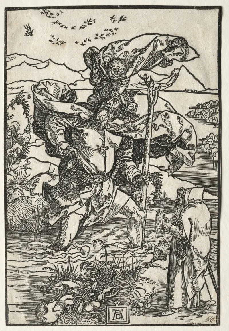 St. Christopher with the Birds (c. 1501–4) av Albrecht Dürer