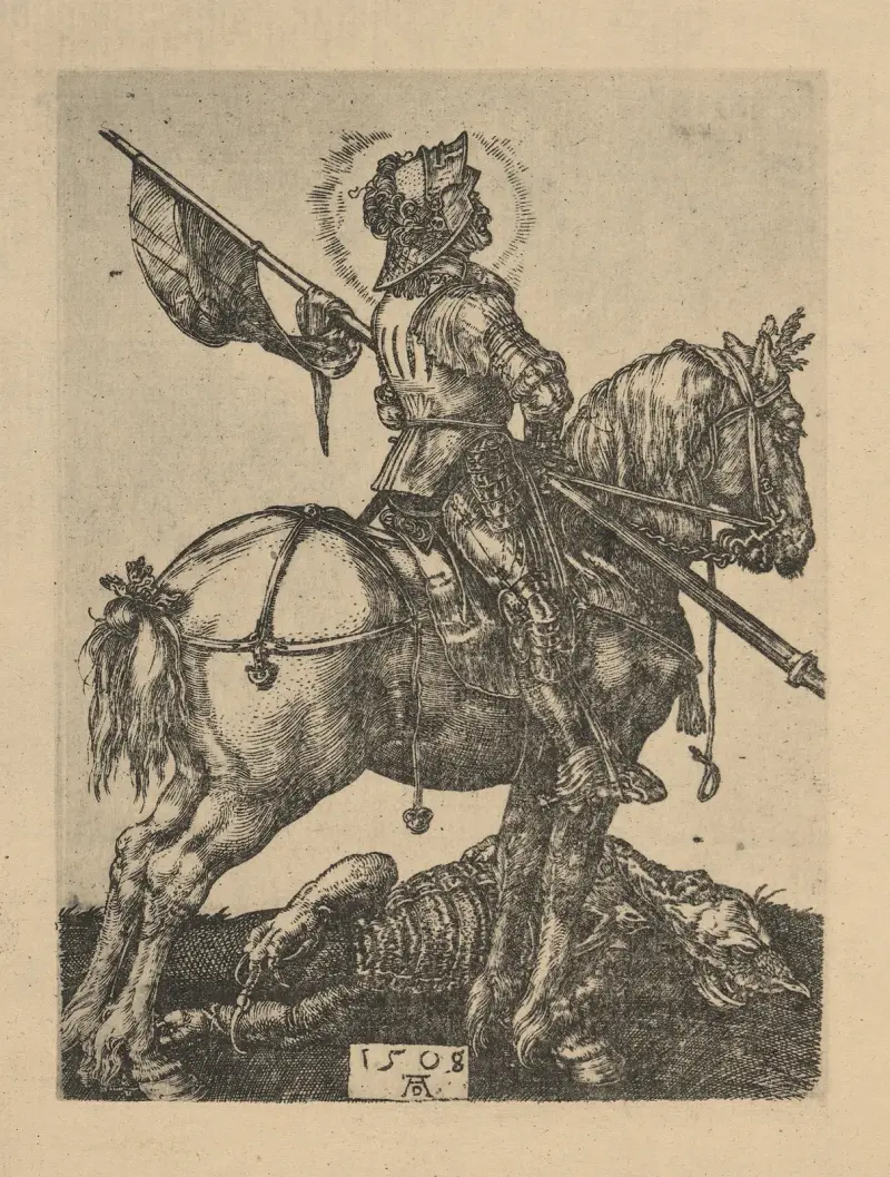 St. George and the dragon. av Albrecht Dürer