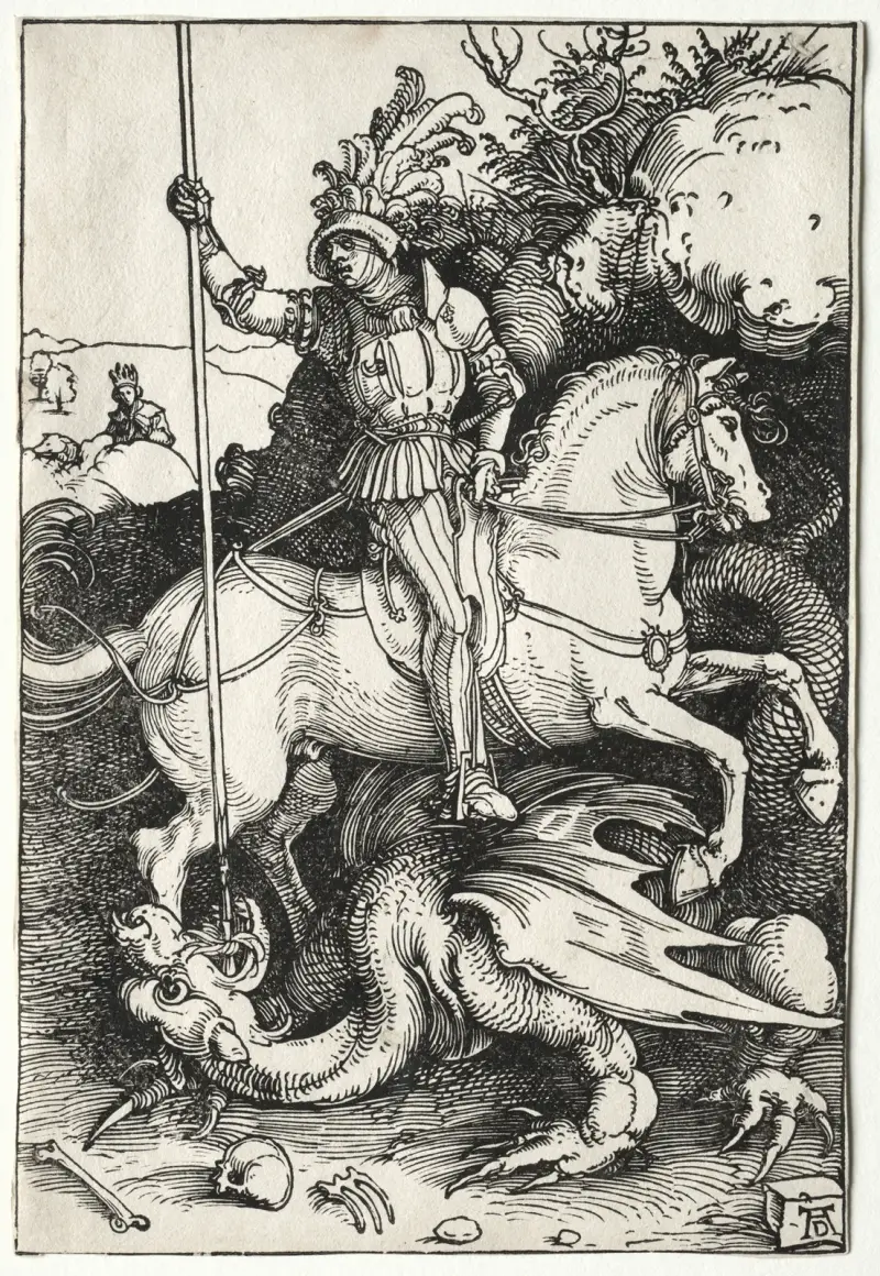 St. George Killing the Dragon av Albrecht Dürer