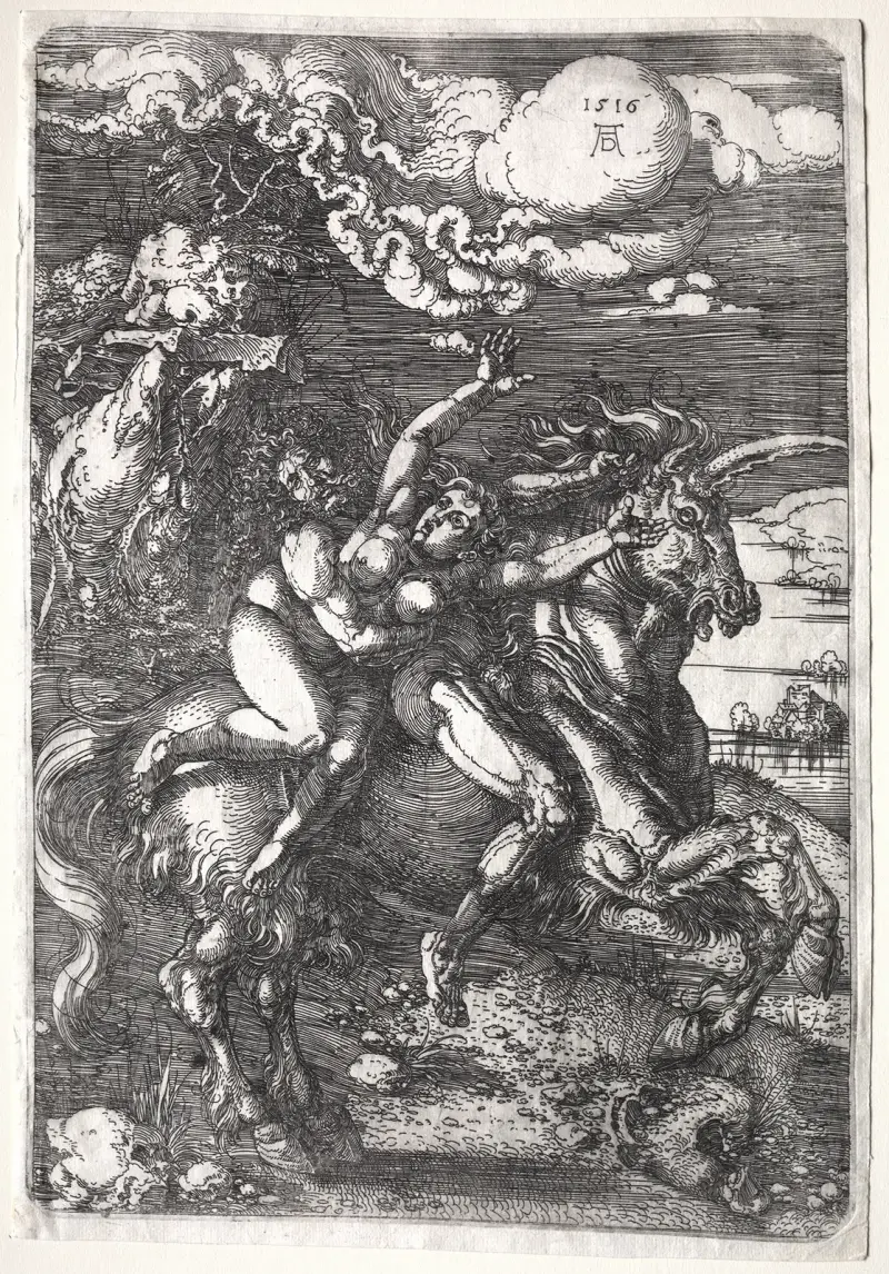 The Abduction on a Unicorn av Albrecht Dürer