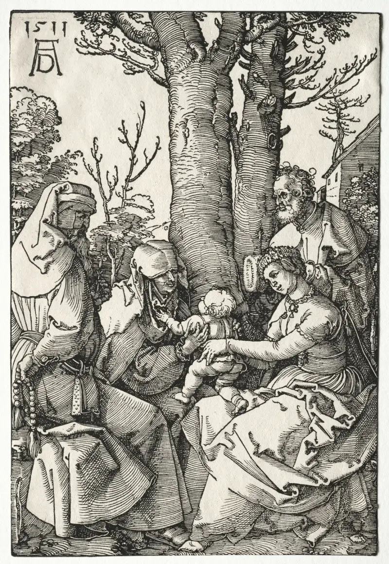 Den heliga familjen med Joakim och Anna av Albrecht Dürer