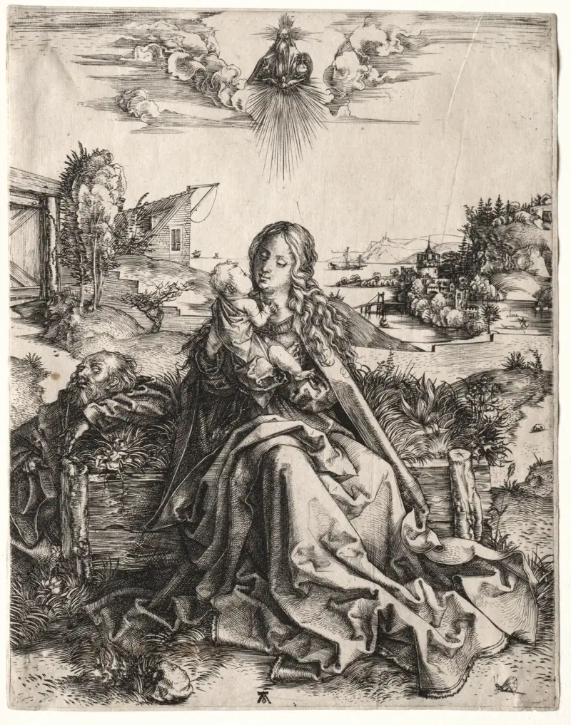 The Holy Family with the Butterfly av Albrecht Dürer