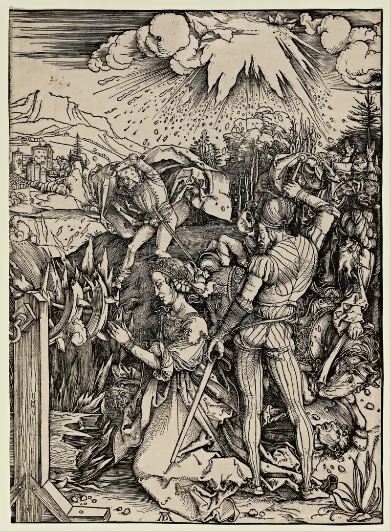 The Martyrdom of St. Catherine of Alexandria av Albrecht Dürer