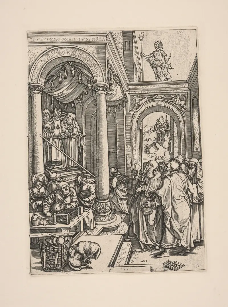 The Presentation of the Virgin in the Temple av Albrecht Dürer
