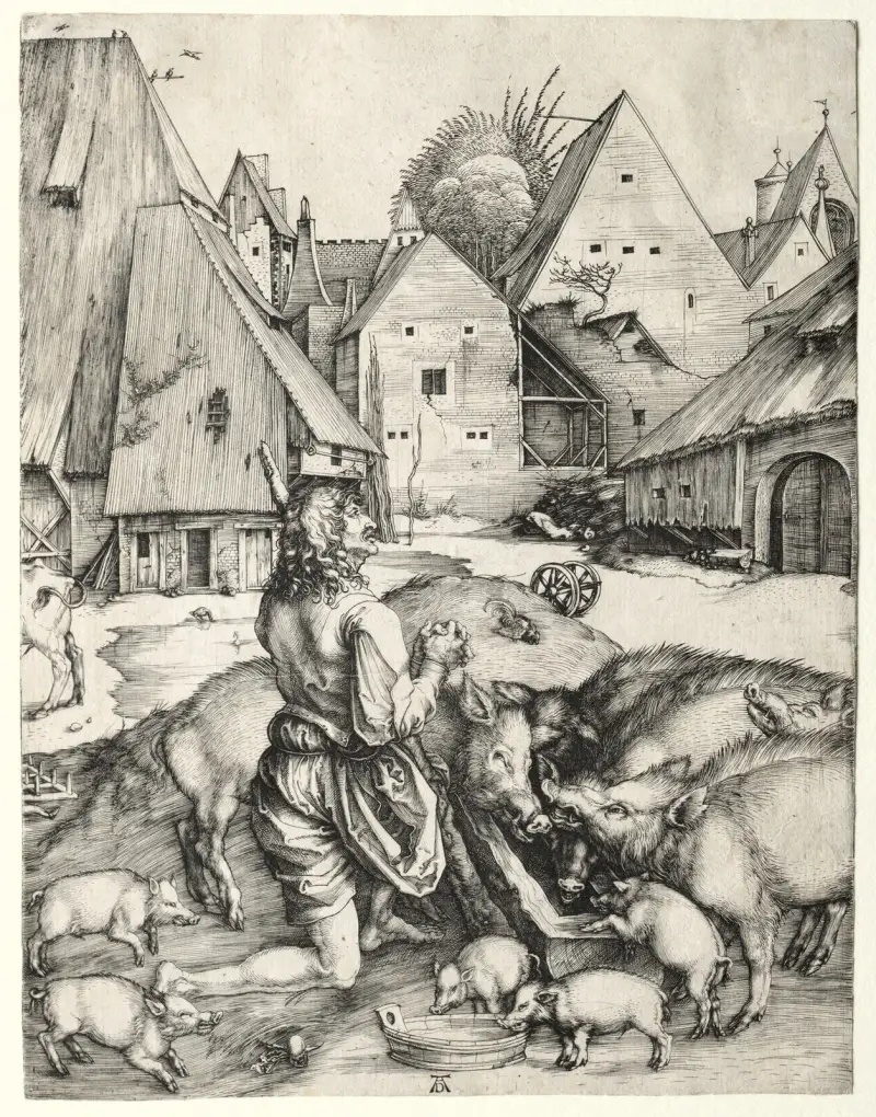 Syn marnotrawny, 1496, Albrecht Dürer