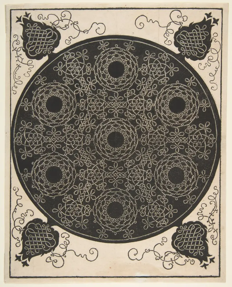 The Sixth Knot. Interlaced Roundel with Seven Wreaths av Albrecht Dürer