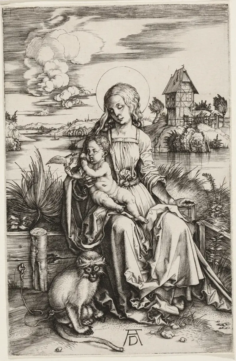 Virgin and Child with the Monkey av Albrecht Dürer