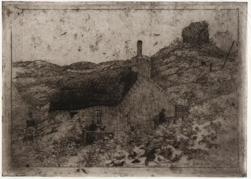 Fiskarkoja på kullen – Isle of Man av Julian Alden Weir