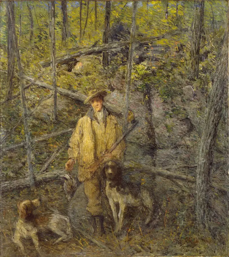 Jäger und Hunde von Julian Alden Weir