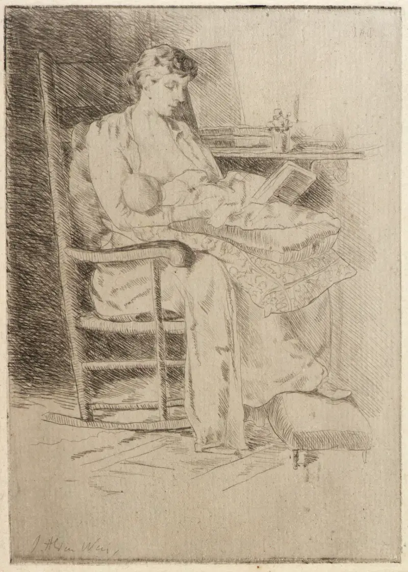 Mor och barn nr 2 av Julian Alden Weir