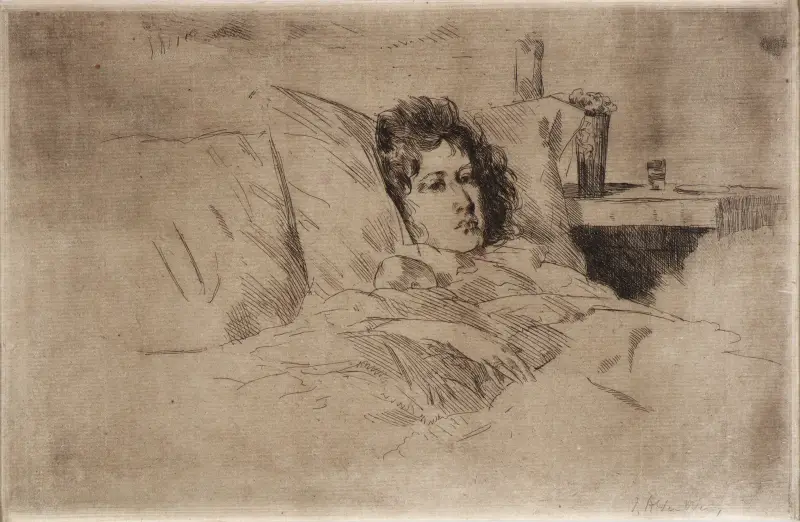 Mor och spädbarn av Julian Alden Weir