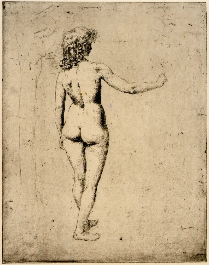 Nakenstudie av Julian Alden Weir