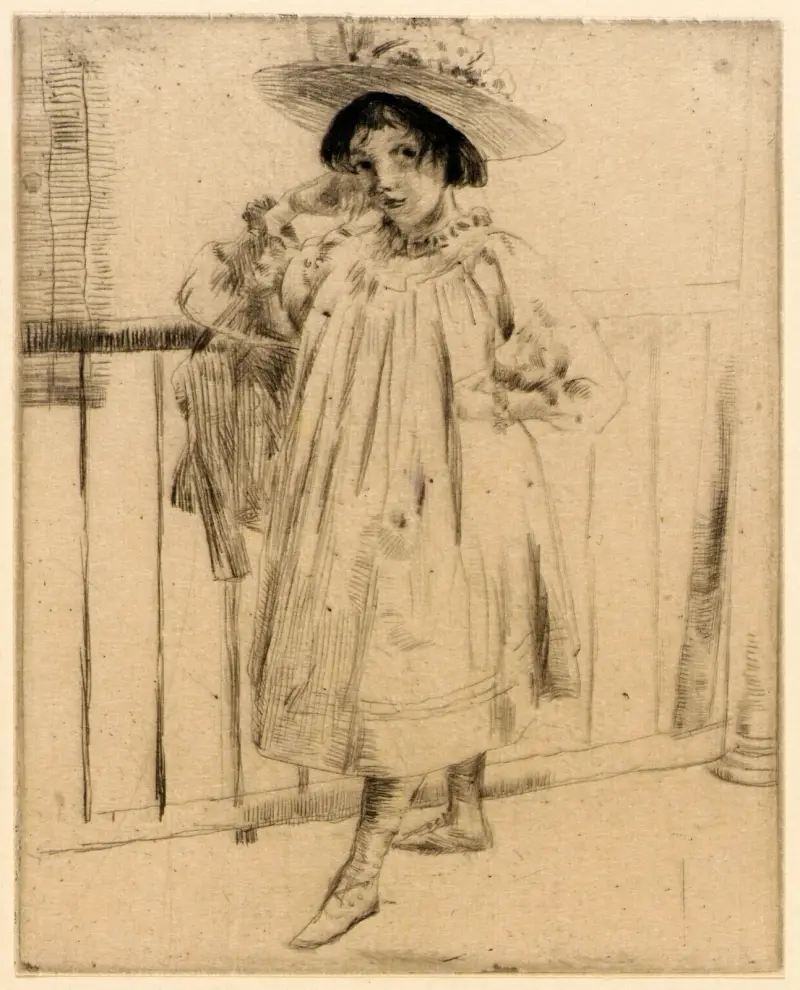 On the Porch av Julian Alden Weir