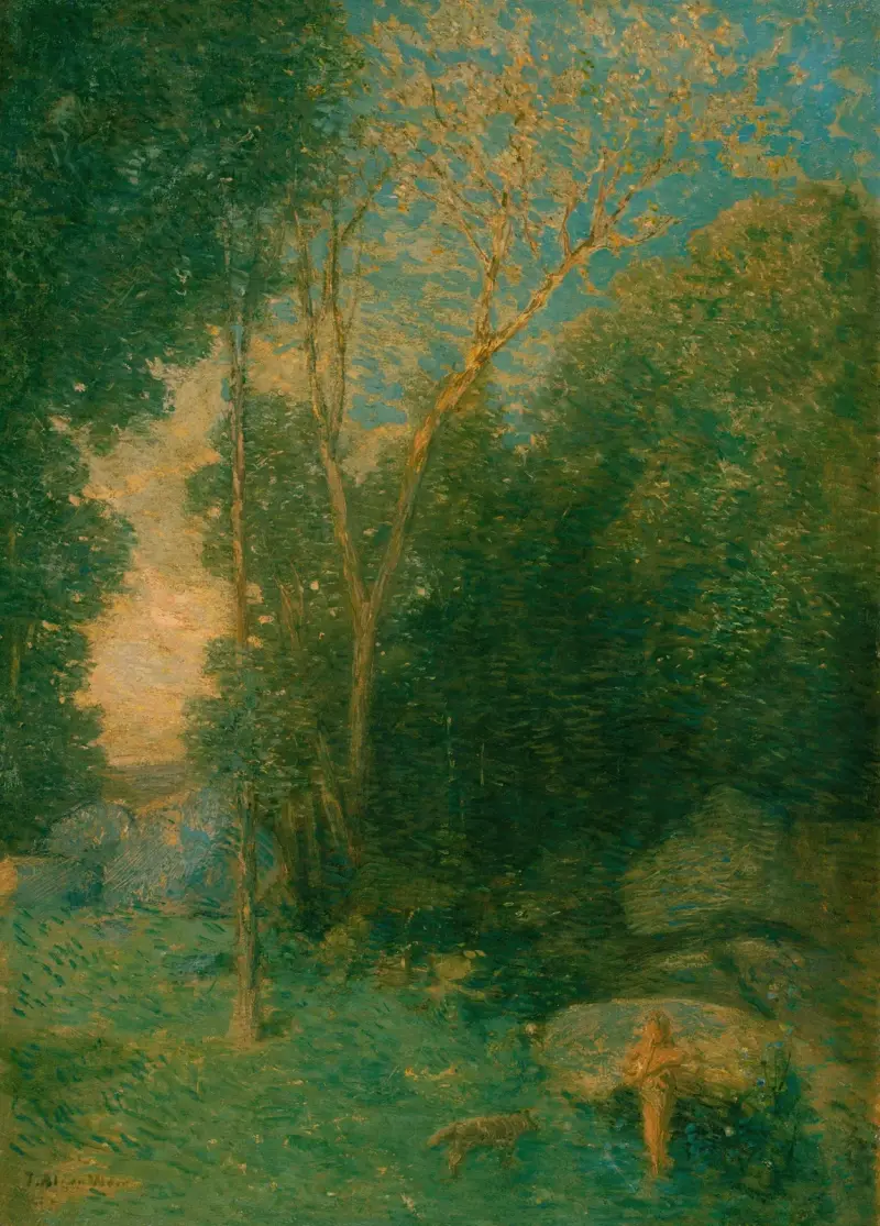 Pan und der Wolf von Julian Alden Weir