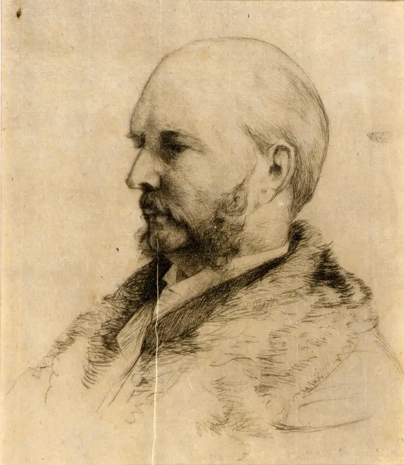 Porträtt av Robert Hoe av Julian Alden Weir