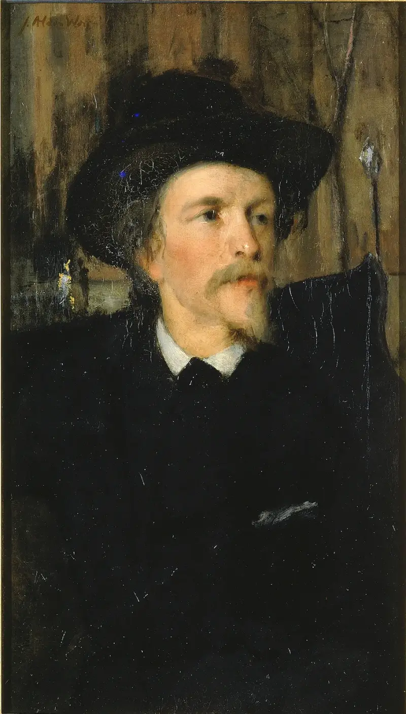 Porträtt av Wyatt Eaton av Julian Alden Weir