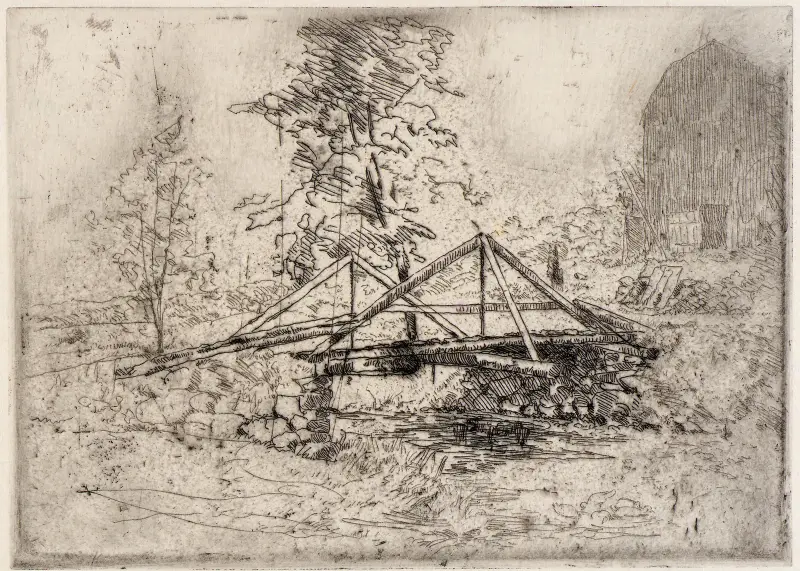 Den träbro av Julian Alden Weir