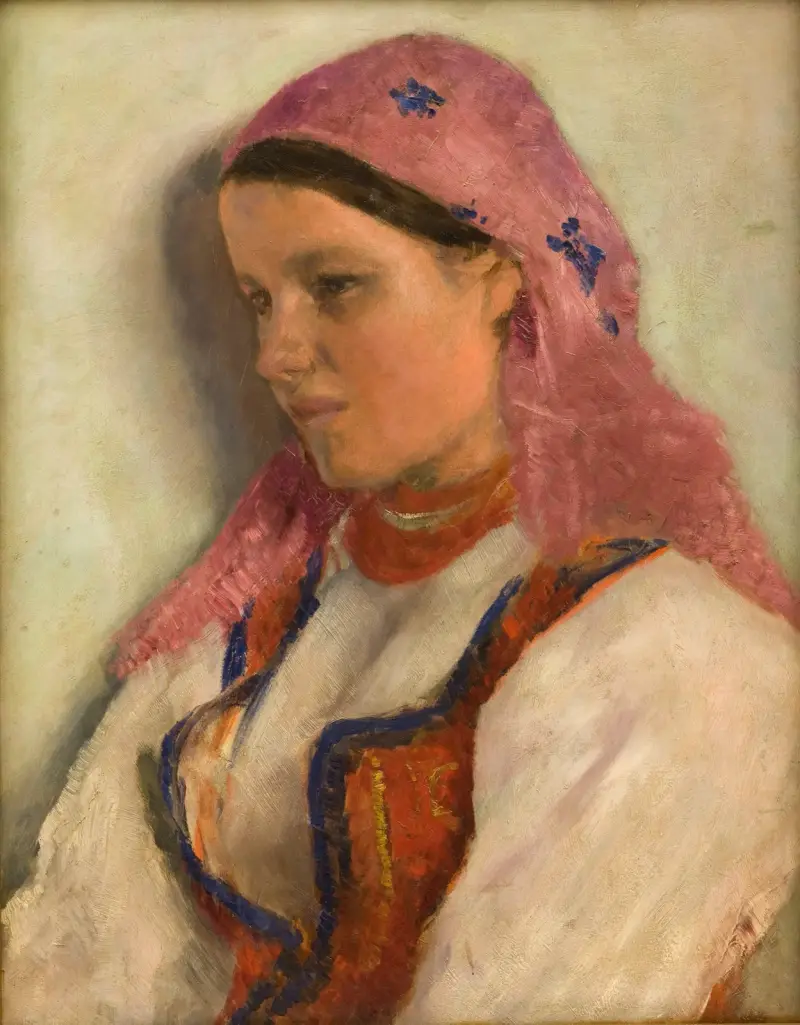 Mädchen aus Bronowice von Aleksander Gierymski