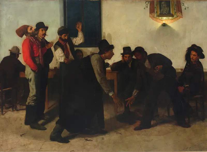 Morra players av Aleksander Gierymski