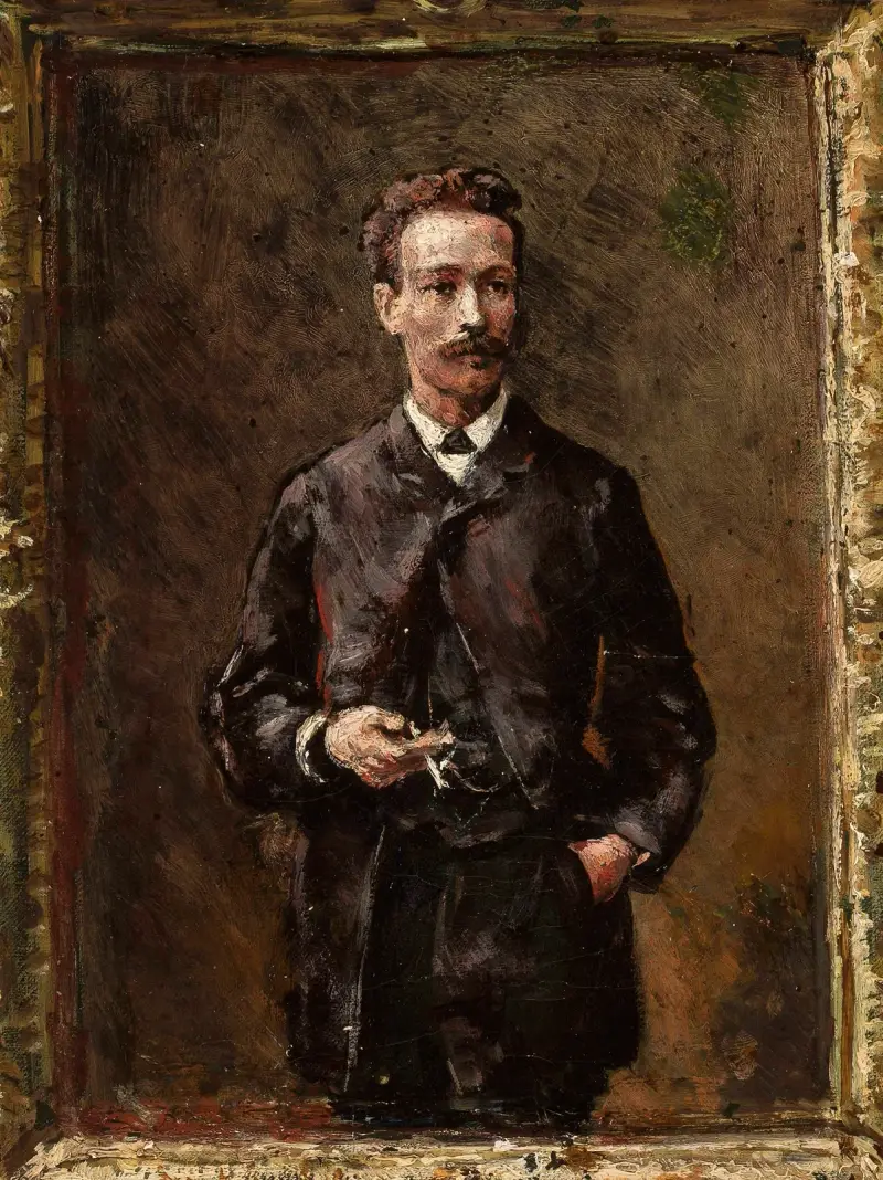 Porträtt av Artur Gruszecki, skiss av Aleksander Gierymski