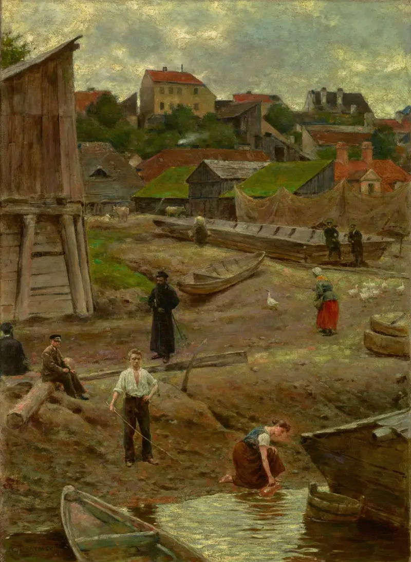 Powiśle (Weichselufer in Warschau) von Aleksander Gierymski
