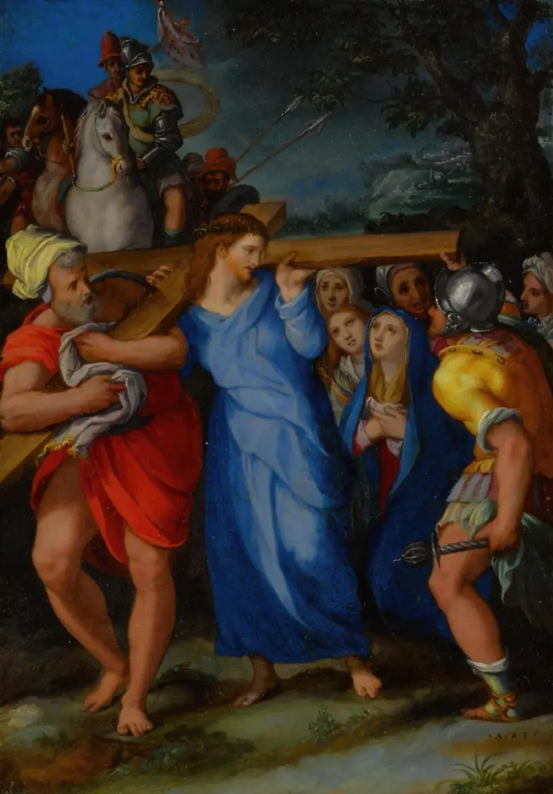 Christ Carrying the Cross av Alessandro Allori