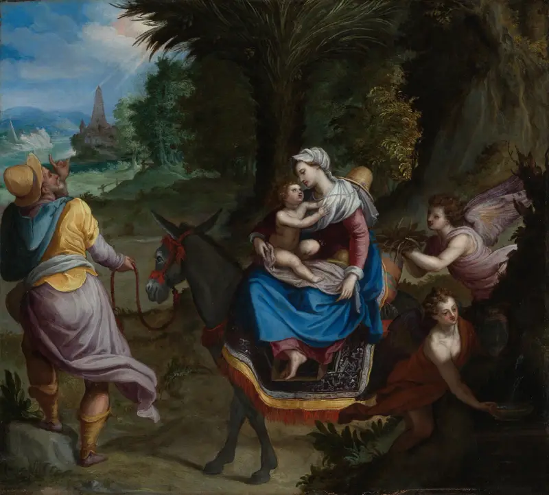 Die Flucht nach Ägypten av Alessandro Allori
