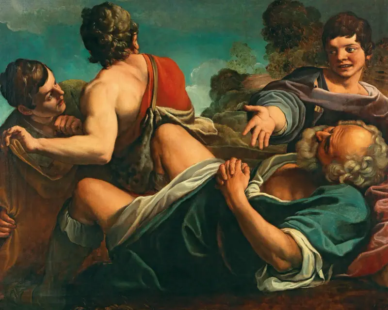 The Drunkenness of Noah av Alessandro Tiarini