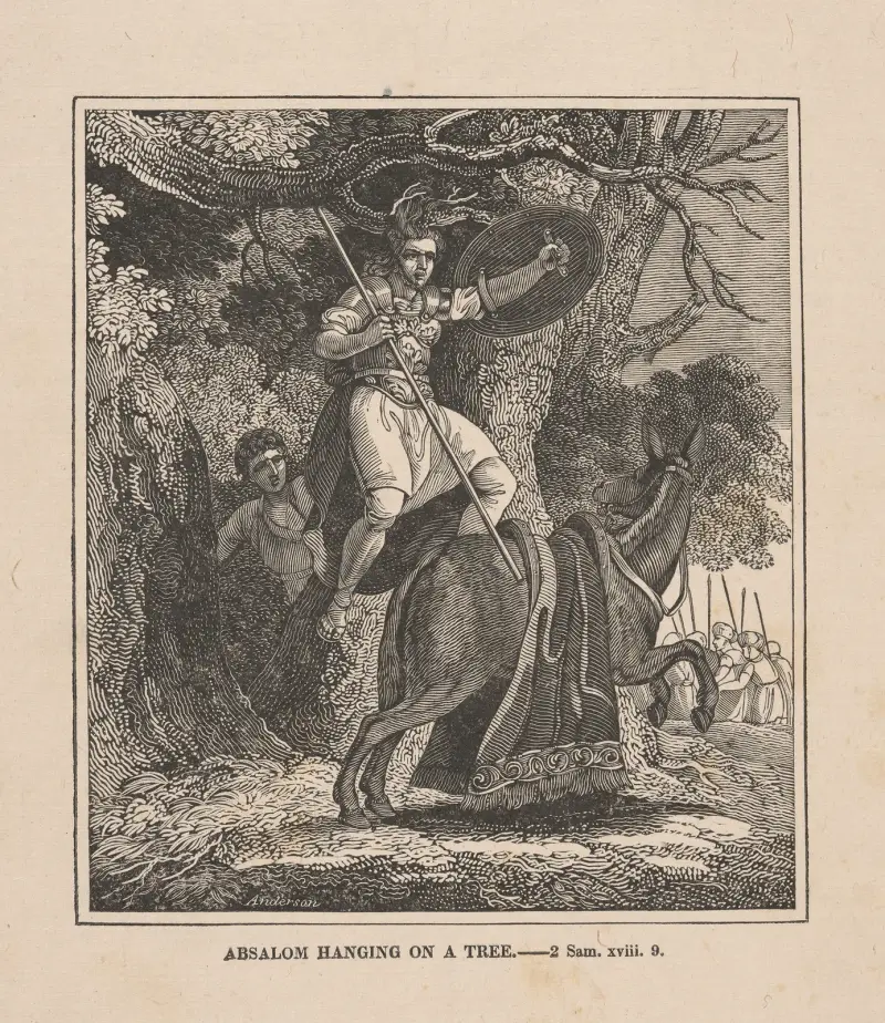 Absalom hängt in einem Baum von Alexander Anderson