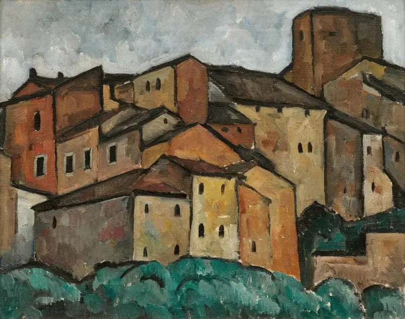 Studie San Gimignano av Alexander Kanoldt