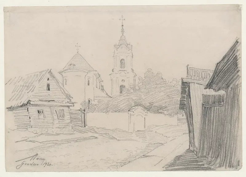 Grodno, fragment av staden av Alexander Mann