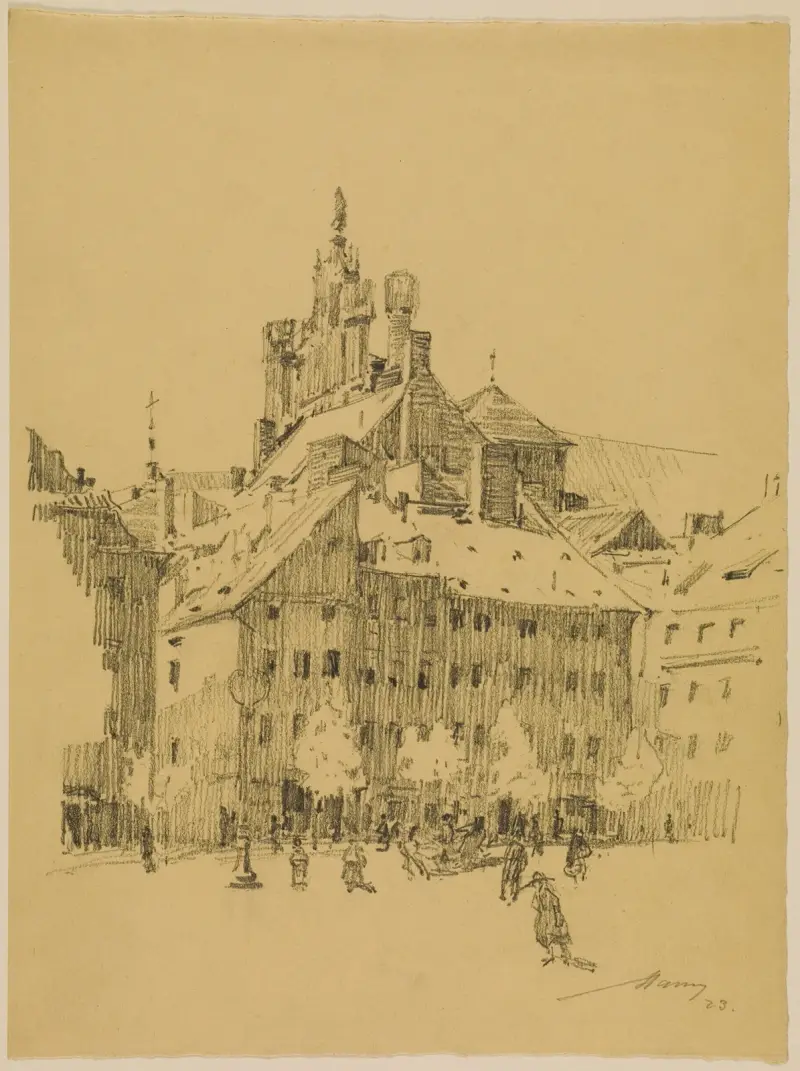 Plac Zamkowy w Warszawie av Alexander Mann